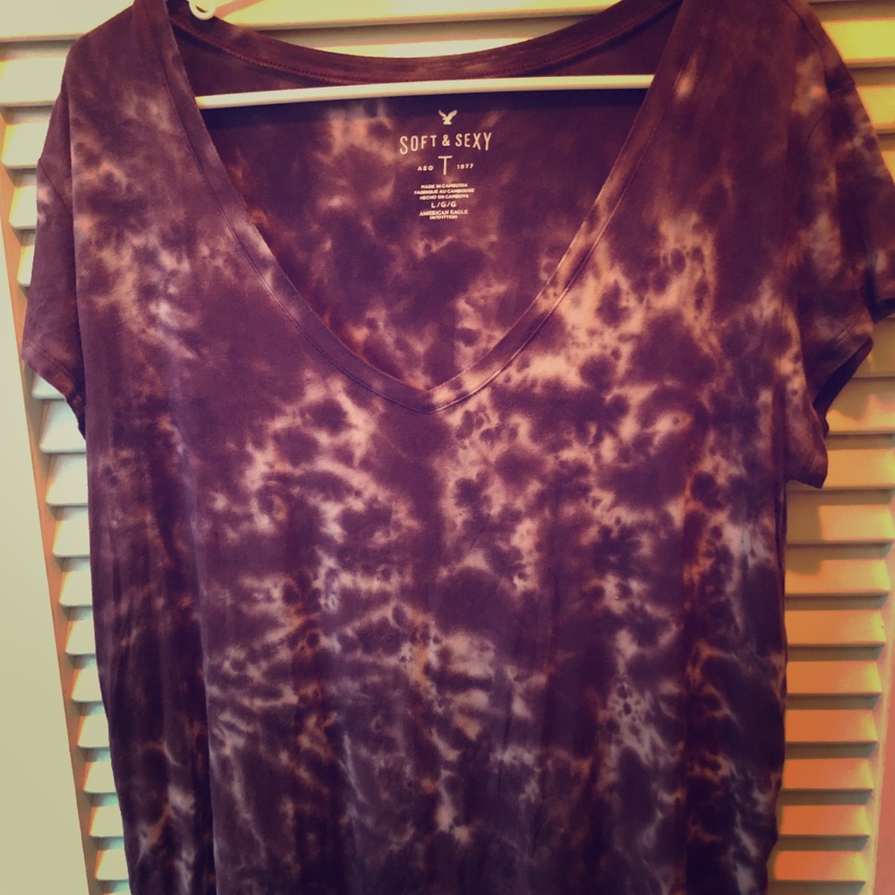 American Eagle soft and sexy tee maroon Large
